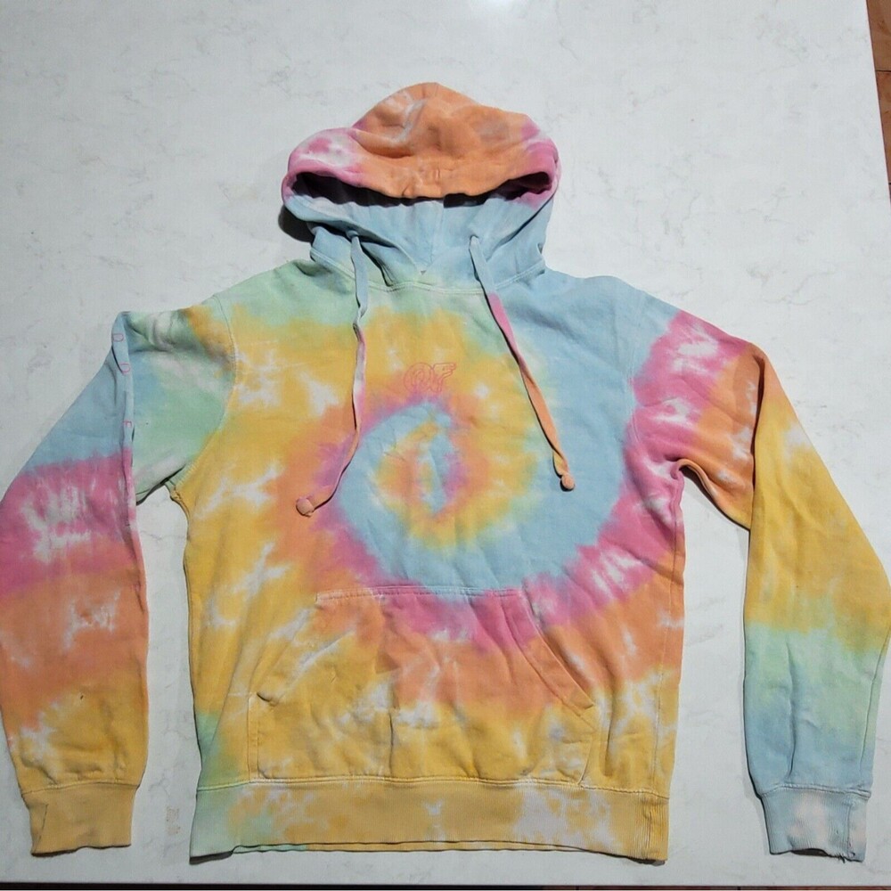 Odd Future OF Rainbow Tie Dye Small Hoodie Tyler The Creator Igor EUC Skateboard